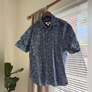 Joseph Abboud Blue Casual Button Down Shirt